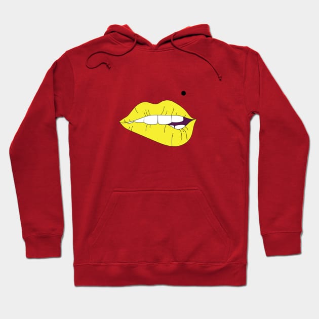 GA Lips Red Toot Hoodie by lioardo